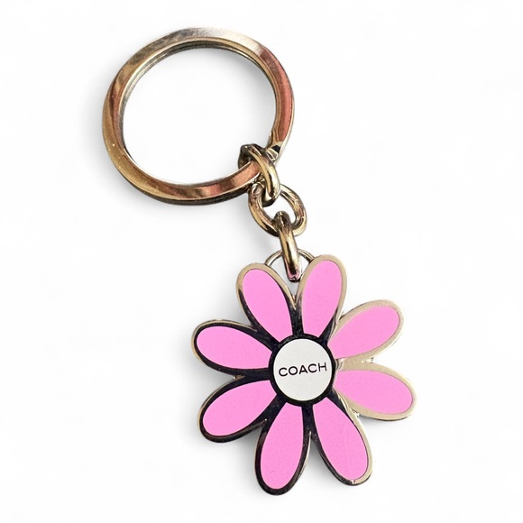 Coach Accessories - Coach Pink Daisy Keychain NWOT